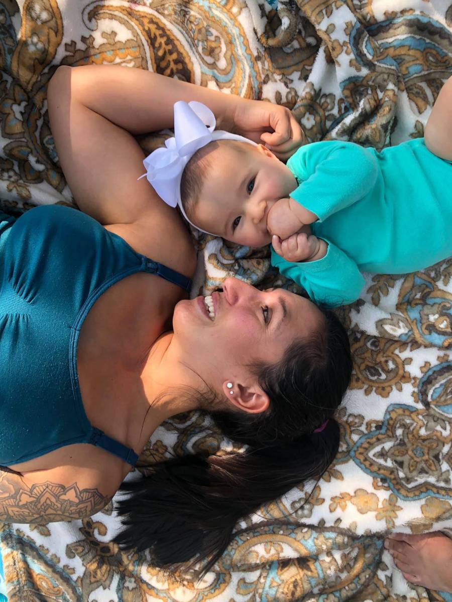 Irie and Jamie snuggle